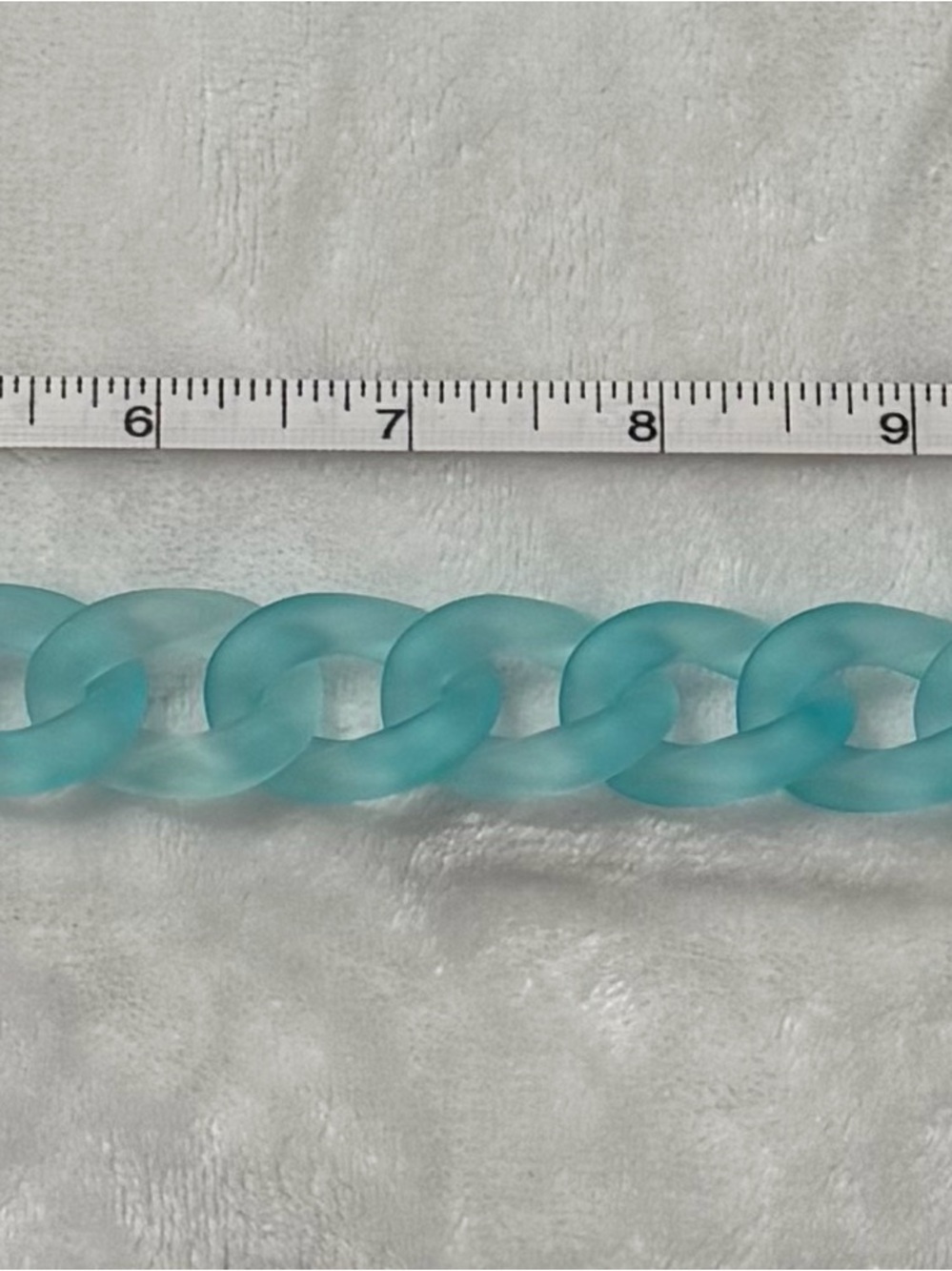 Matte Baby Blue Acrylic Purse Chain/Charm